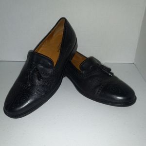 Men's Dress Shoes Size 10 M, Black Leather  Tasse Shoes Made in Italy Bostonian